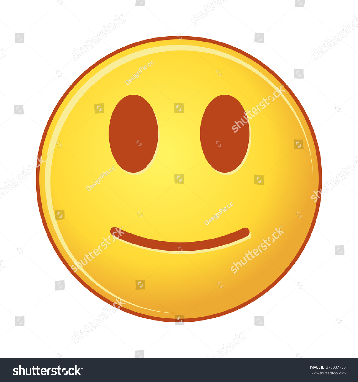 Smiling Emoticon, Vector Illustration Of Emoji - 378037756 : Shutterstock