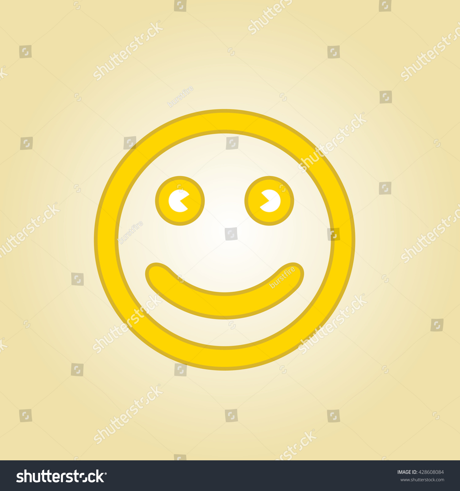 Smiling Face Icon Vector - 428608084 : Shutterstock