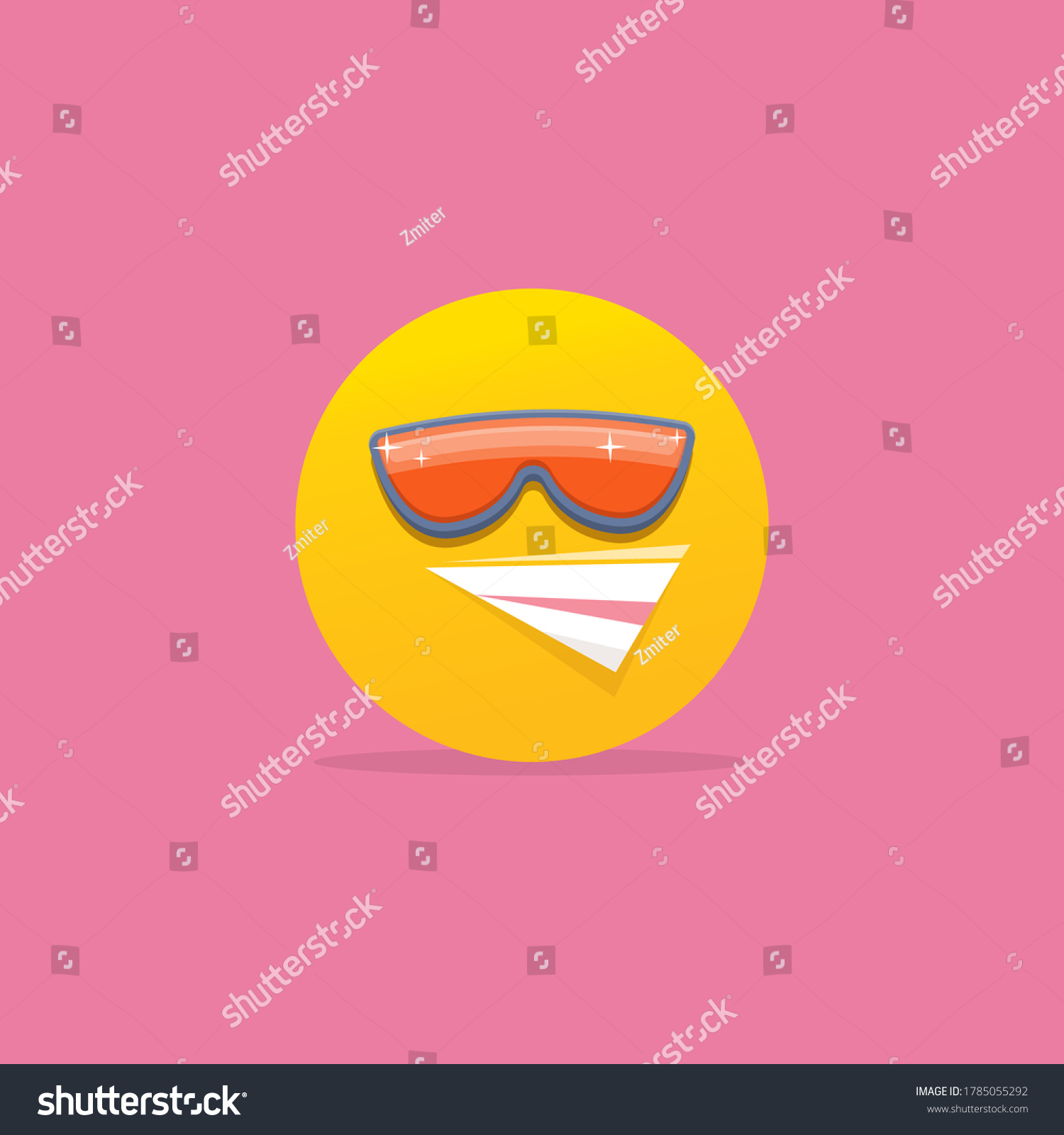 Smiling Face Sunglasses Emoji Isolated On Stock Vector Royalty Free 1785055292 Shutterstock 7369