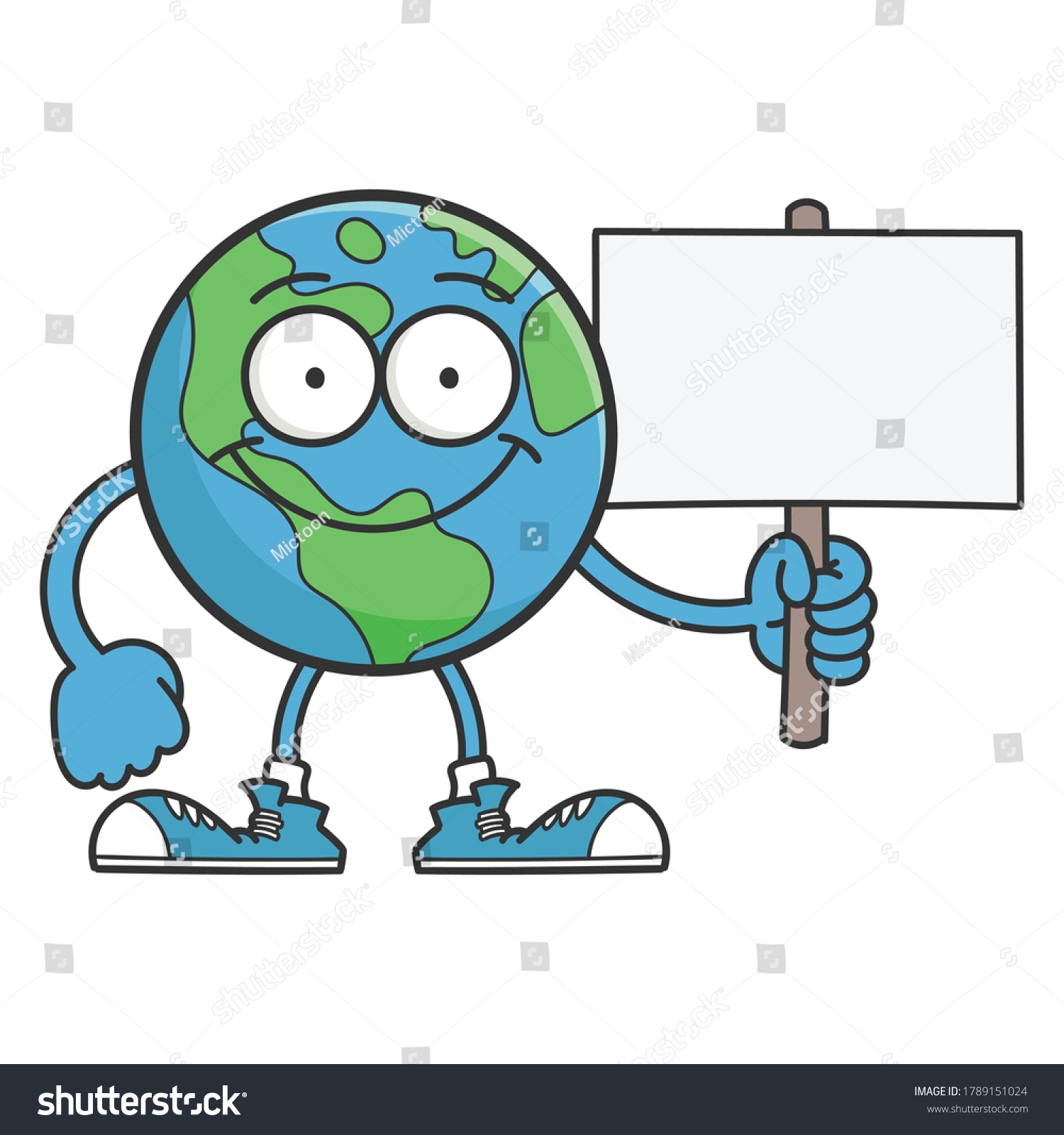 Smiling Happy Planet Earth Cartoon Character Stock Vector (Royalty Free ...