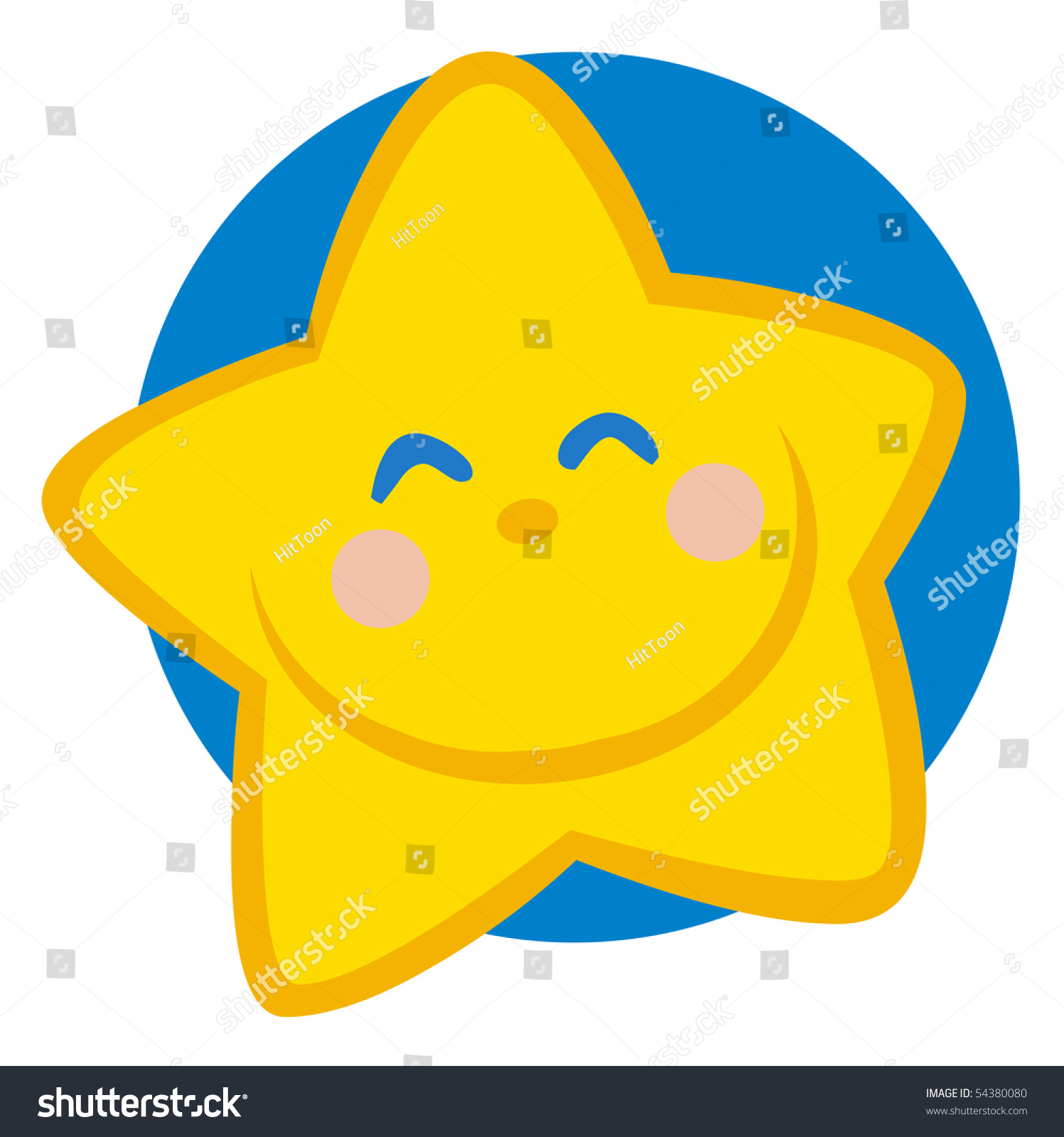 Smiling Star Cartoon Character Stock Vector Royalty Free 54380080