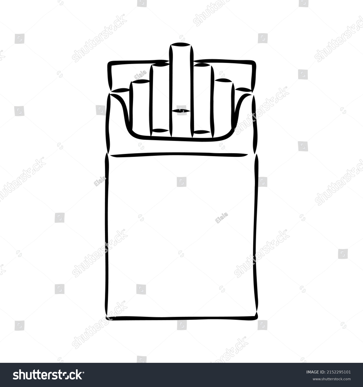 Smoking Cigarette Vector Illustration Sketch Style Stock Vector ...