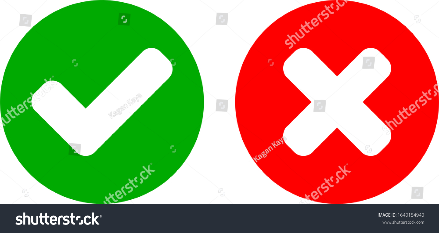 Smooth Positive Negative Signs Green Red Stock Vector Royalty Free
