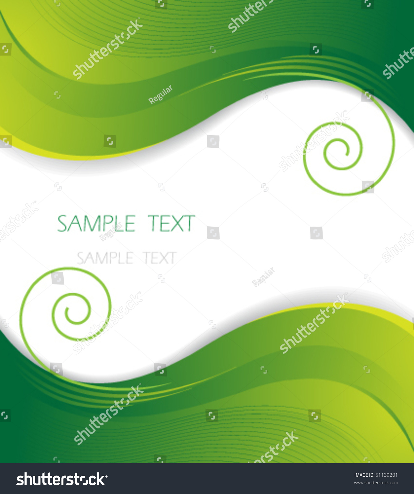 Smoothly Twisted Green Grotesque Background Stock Vector Illustration ...