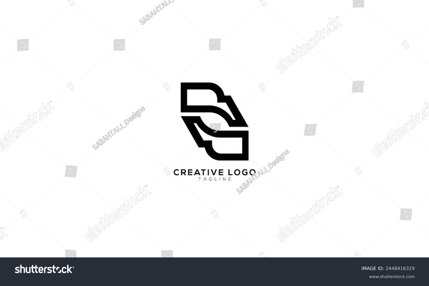SVG of SN DS SND DND Abstract initial monogram letter alphabet logo design svg