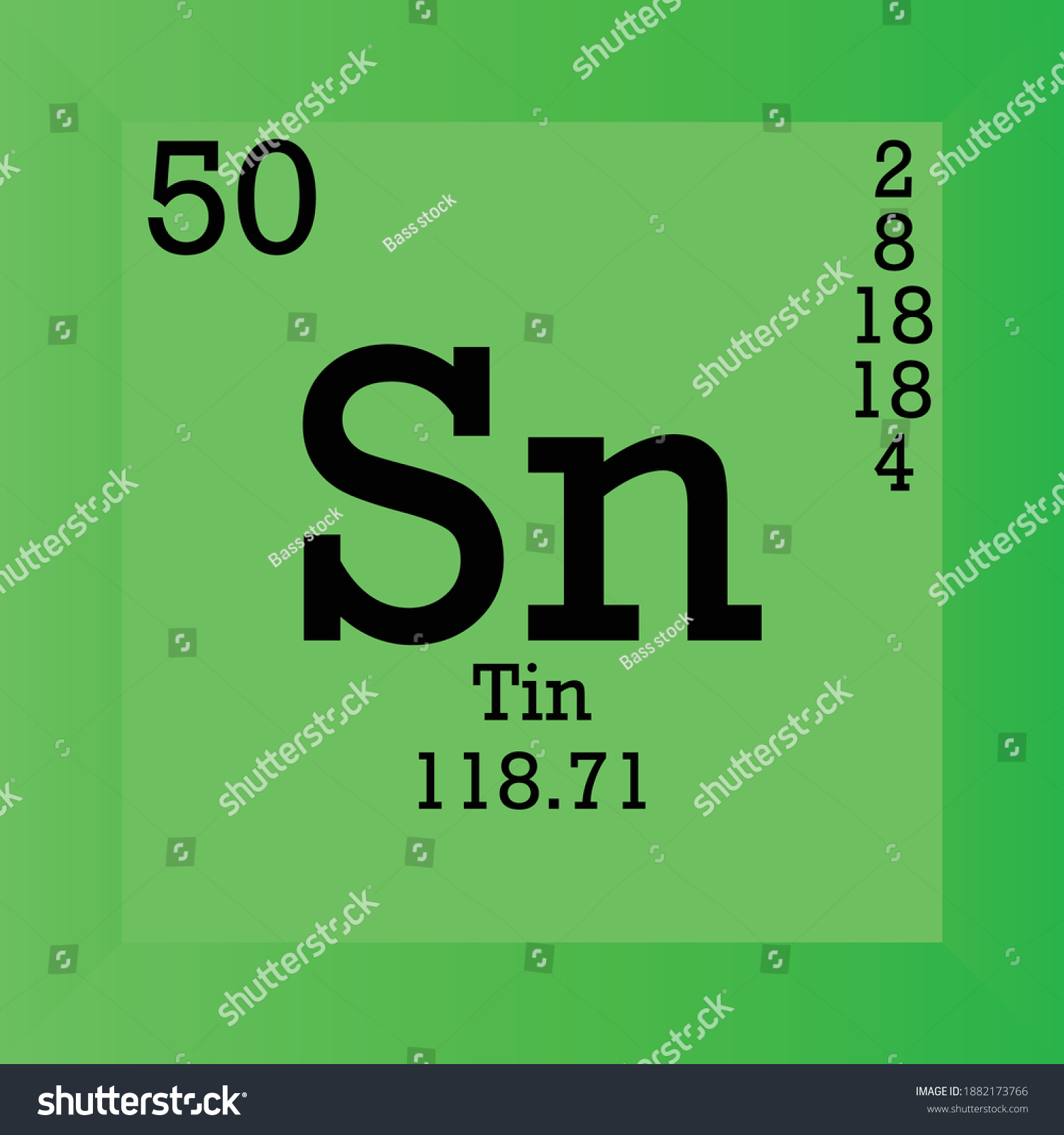 Sn Tin Chemical Element Periodic Table Stock Vector (Royalty Free ...