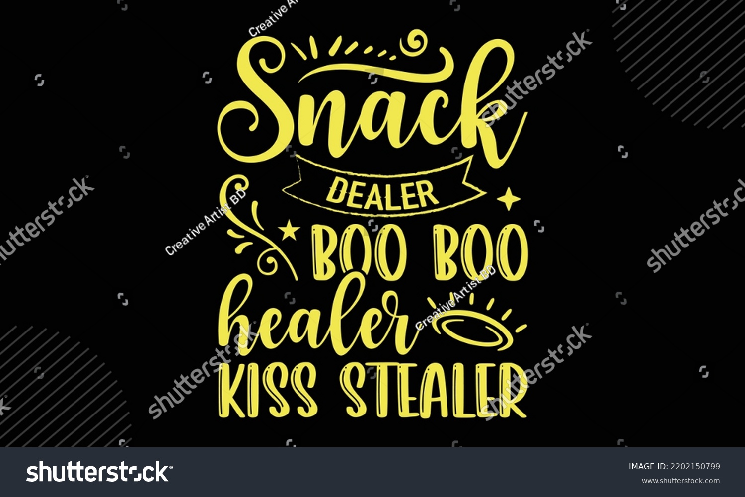 SVG of Snack Dealer Boo Boo Healer Kiss Stealer - Mom T shirt Design, Hand drawn lettering and calligraphy, Svg Files for Cricut, Instant Download, Illustration for prints on bags, posters svg