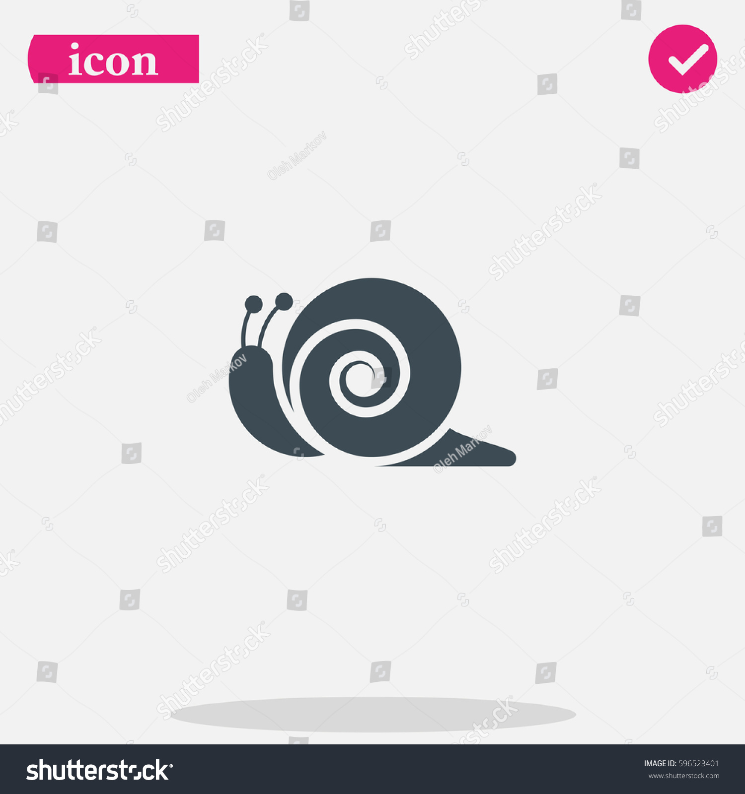 Snail Icon Isolated On White Background Stock Vector (Royalty Free ...