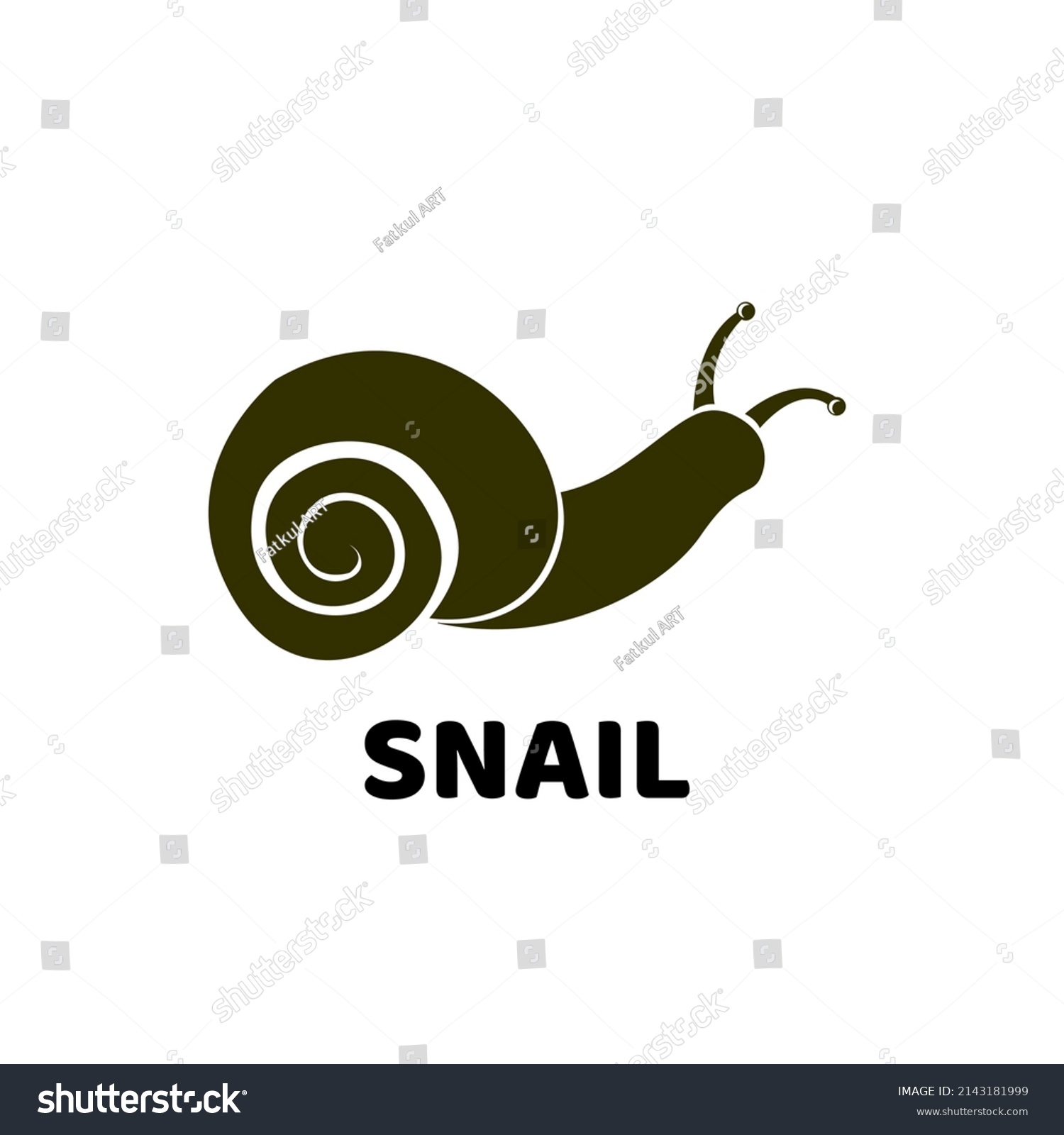 Snail Silhouette Icon Logo Vector Vector Stock Vector (Royalty Free ...