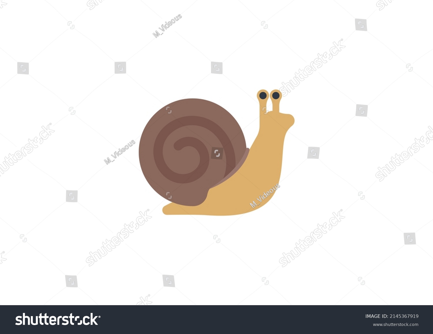 Snail Vector Isolated Emoticon Snail Icon Stock Vector (Royalty Free ...