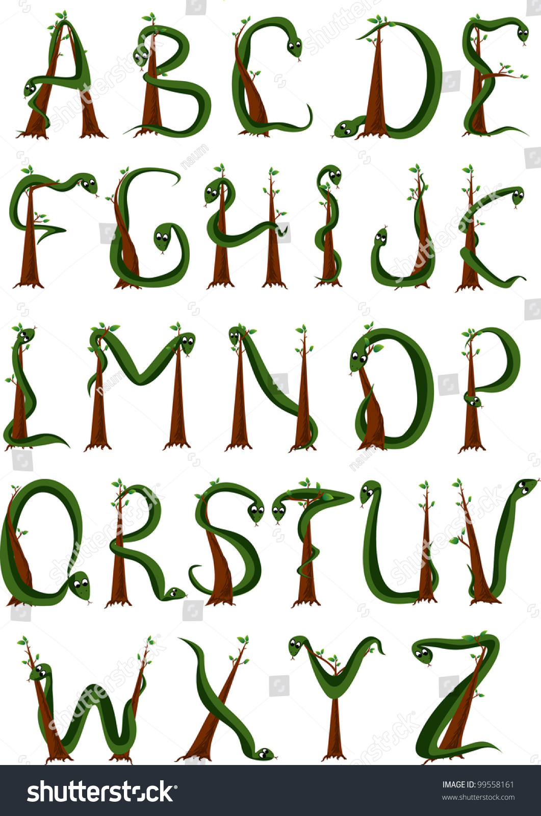 snake-alphabet-letter-az-stock-vector-99558161-shutterstock