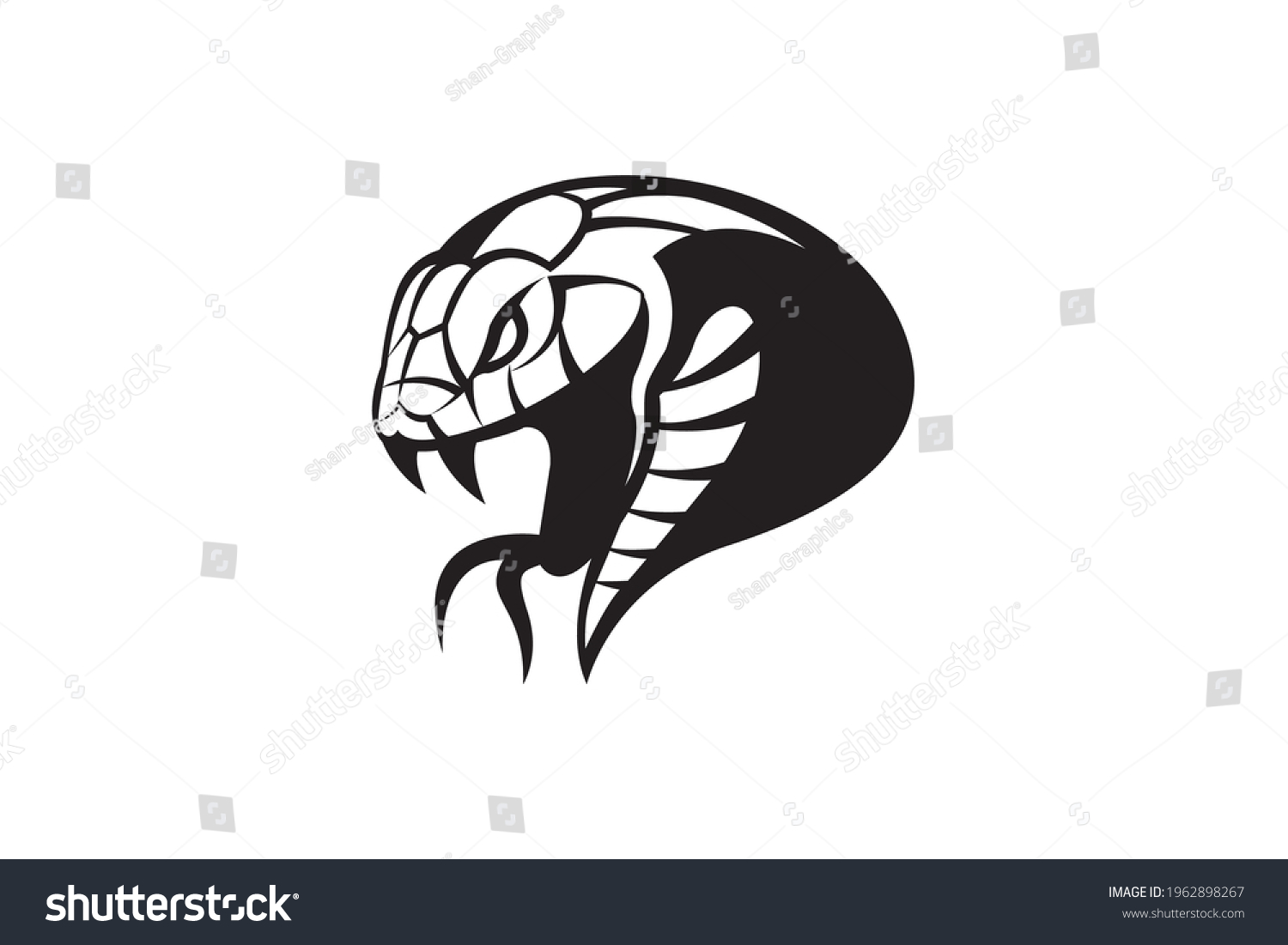 Snake Head Logo Mascot Emblem Sport Stock Vector (Royalty Free ...