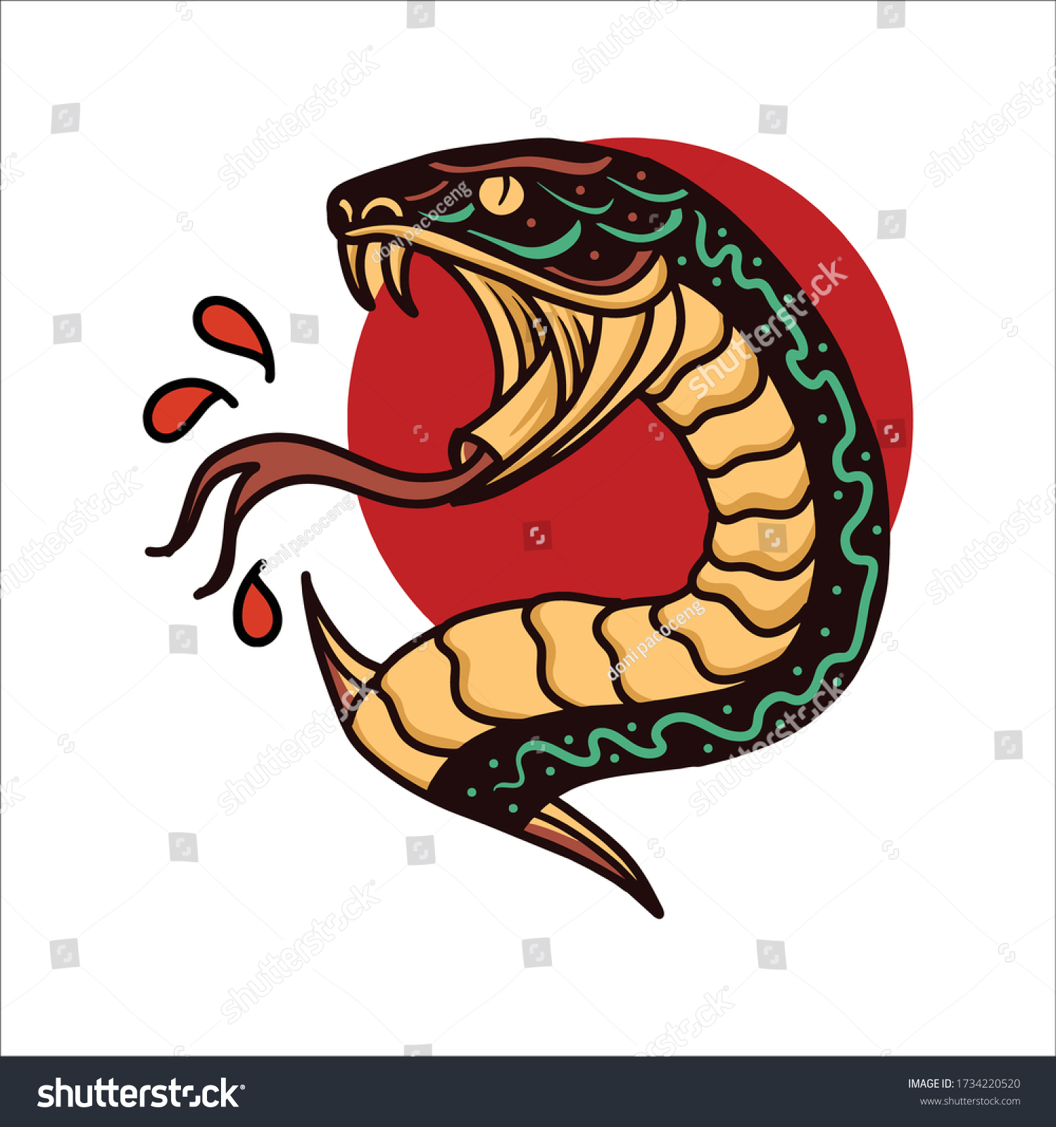 SVG of snake head tattoo vector design svg