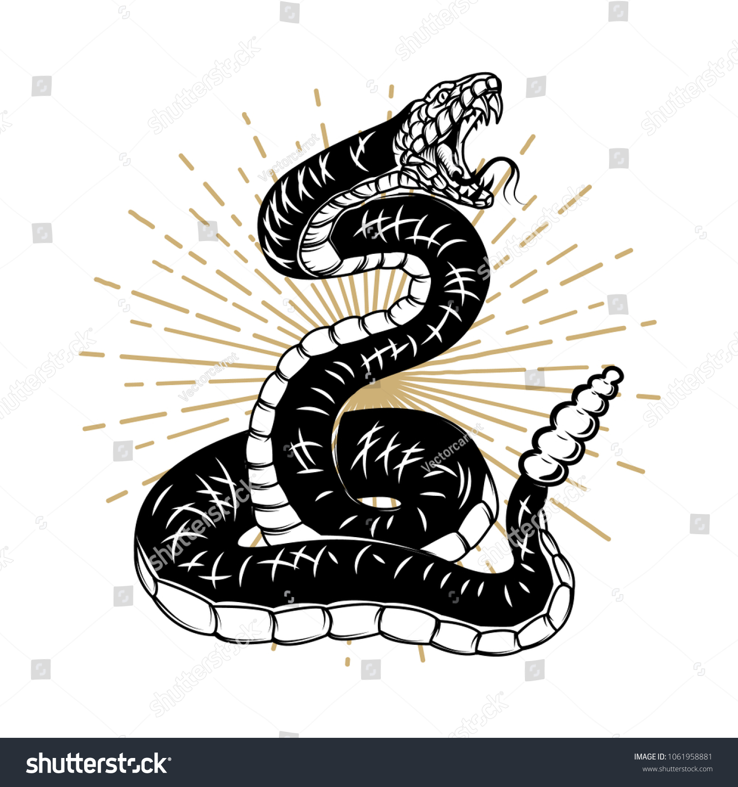 SVG of Snake illustration isolated on white background. Design element for poster, banner, t shirt. Vector illustration svg