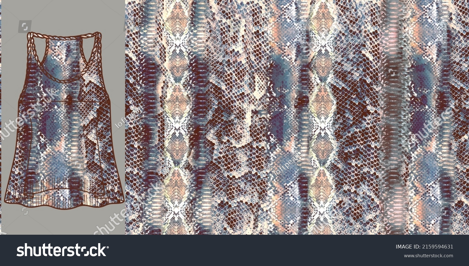 Snake Skin Pattern Texture Repeating Seamless Stock Vector (Royalty ...