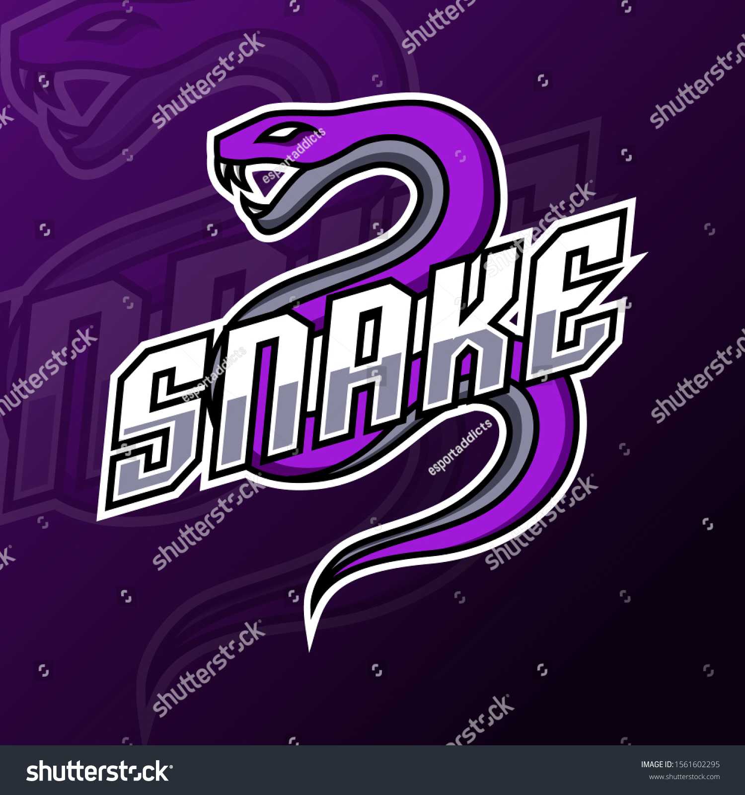 SVG of Snake viper mascot gaming logo design vector template svg