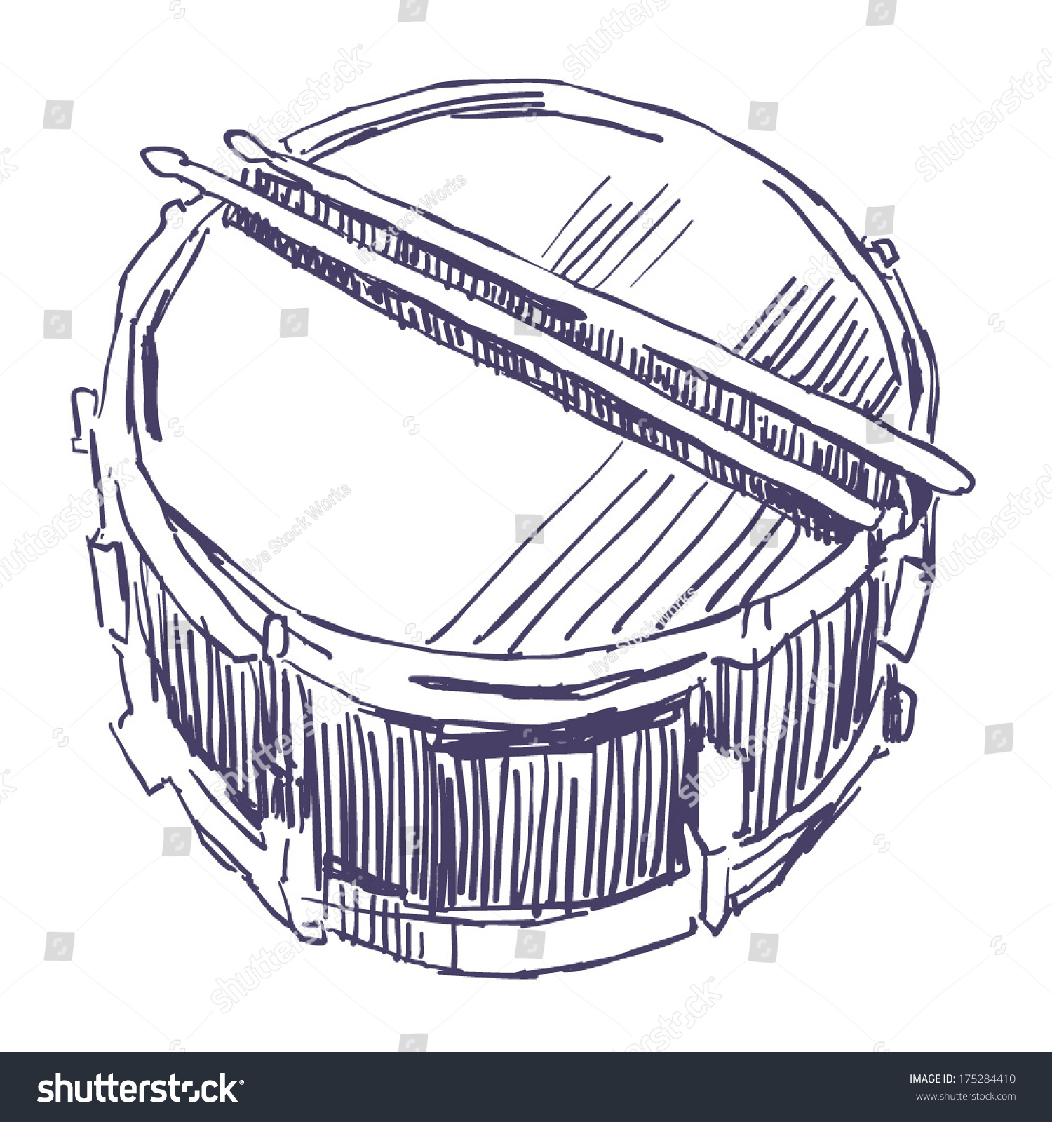 drawing of drum sticks