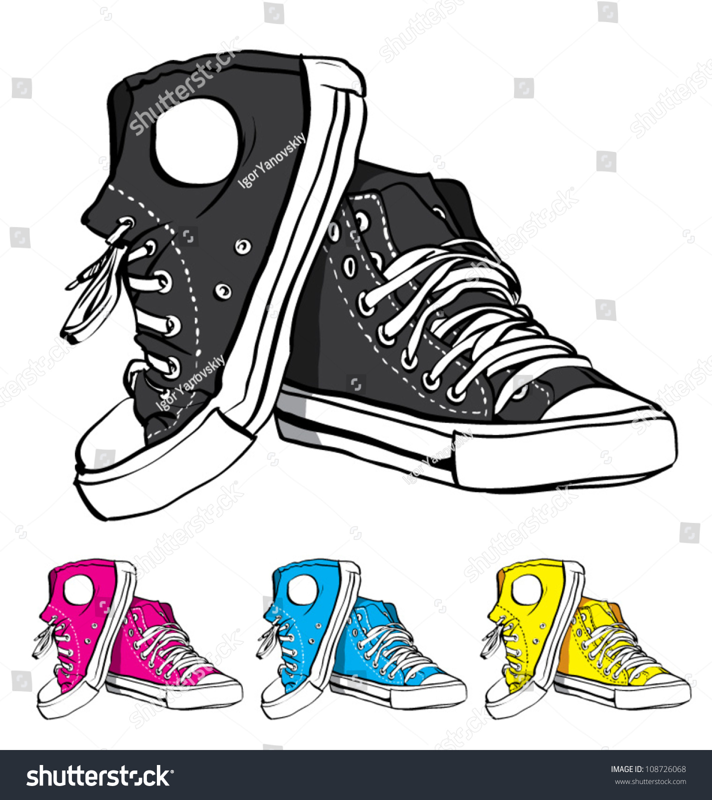 Sneakers Stock Vector (Royalty Free) 108726068