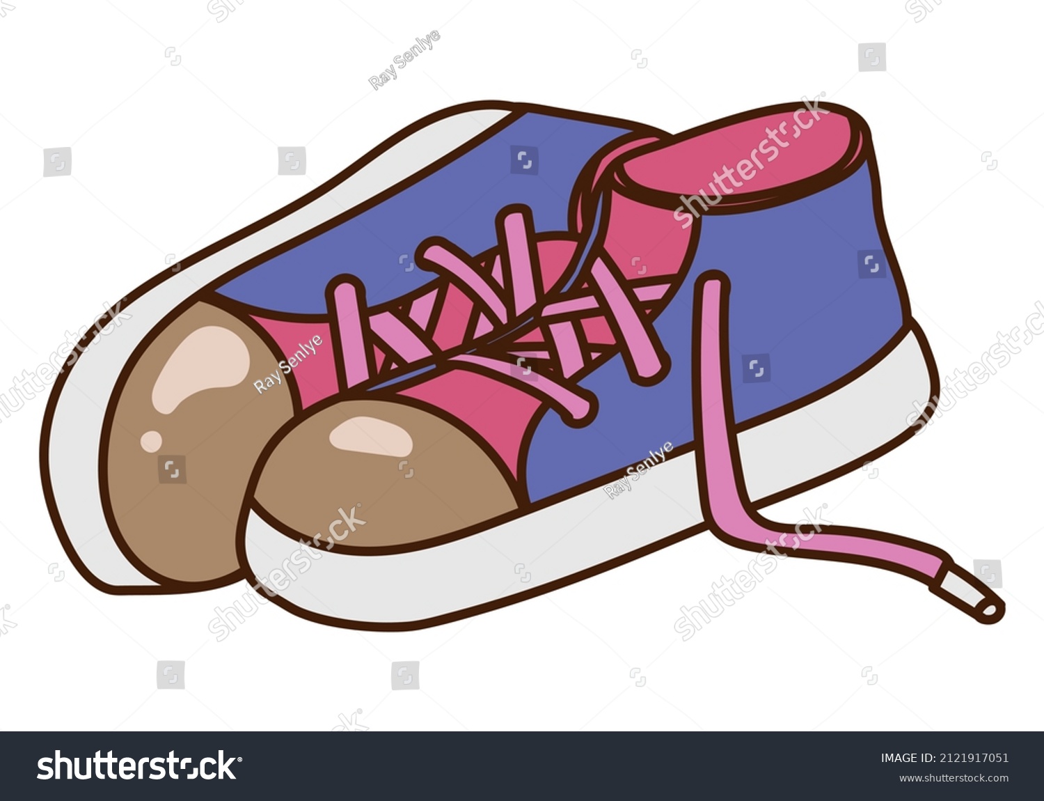 Sneakers Doodle Illustration Vector Icon Hand Stock Vector (Royalty ...