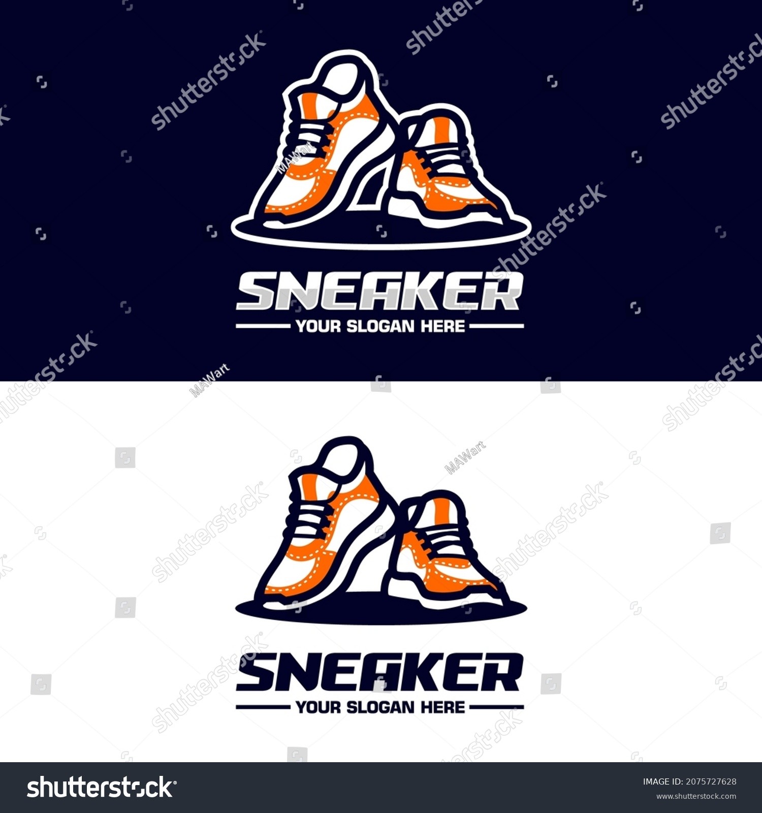 Sneakers Shoes Logo Vector Concept Stock Vector (Royalty Free ...