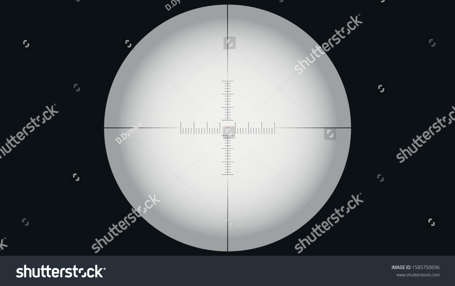 Sniper Riffle Scope Aim View Stock Vector (Royalty Free) 1585750696 ...