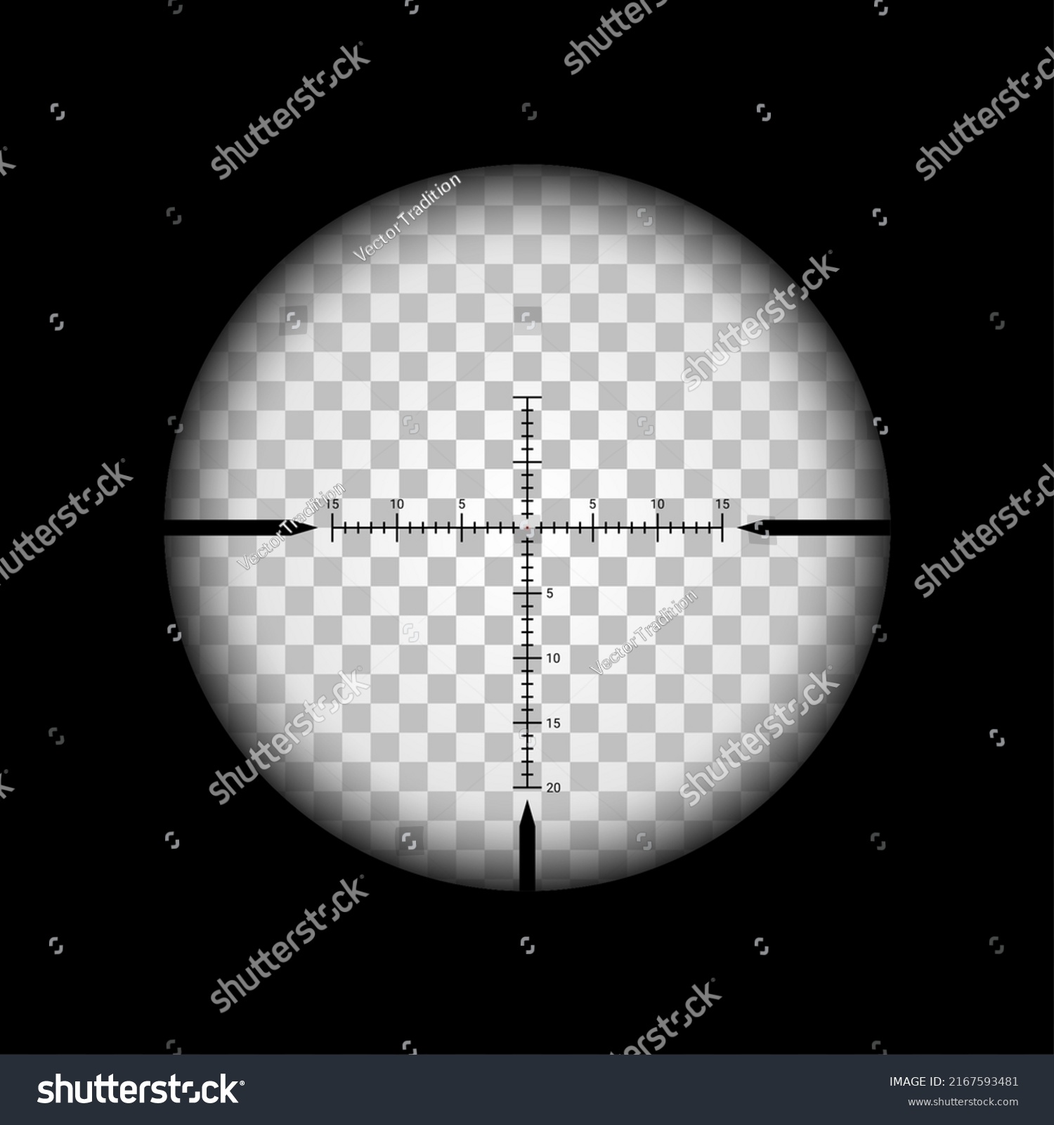 Sniper Scope Sight View Crosshair Gun Stock Vector (royalty Free 