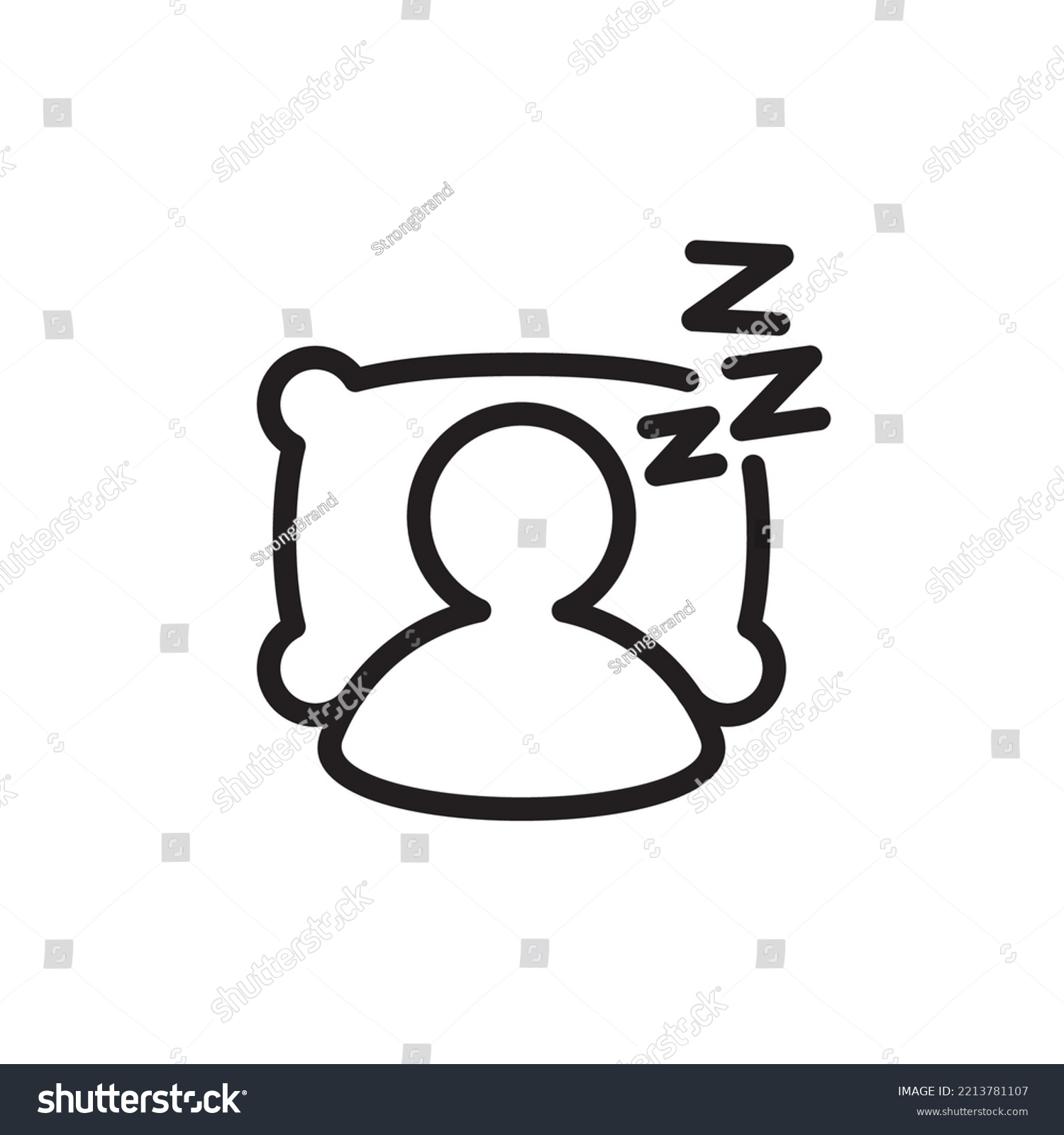 SVG of Snoring vector icon. Person catching some zzz's. Sleep icon svg
