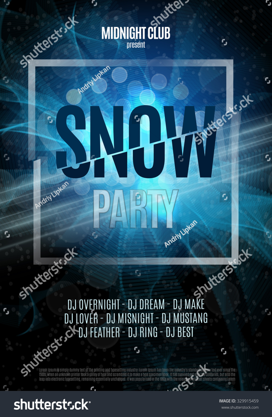 snow party flyer dark blue colors stock vector 2018 329915459 how to make party flyers