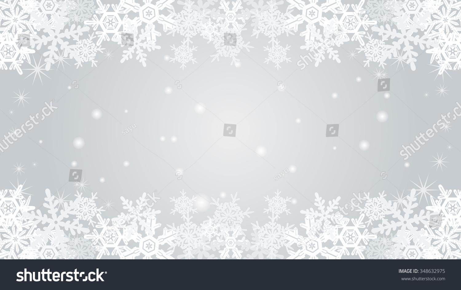 Snowflake Border Frame -Silver Color -Eps10 Stock Vector Illustration ...