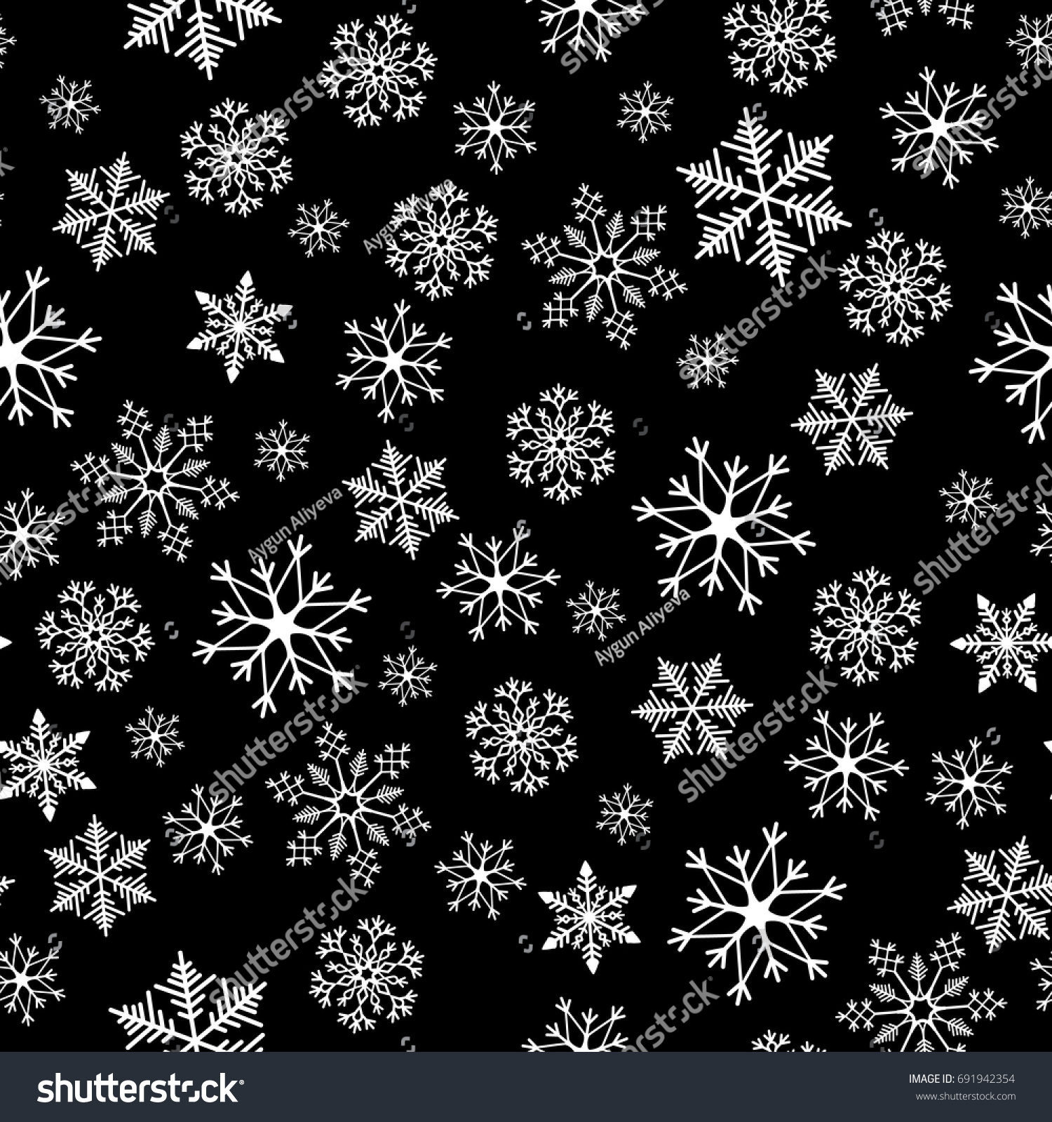 Snowflake simple seamless pattern Abstract wallpaper wrapping decoration Symbol of winter Merry