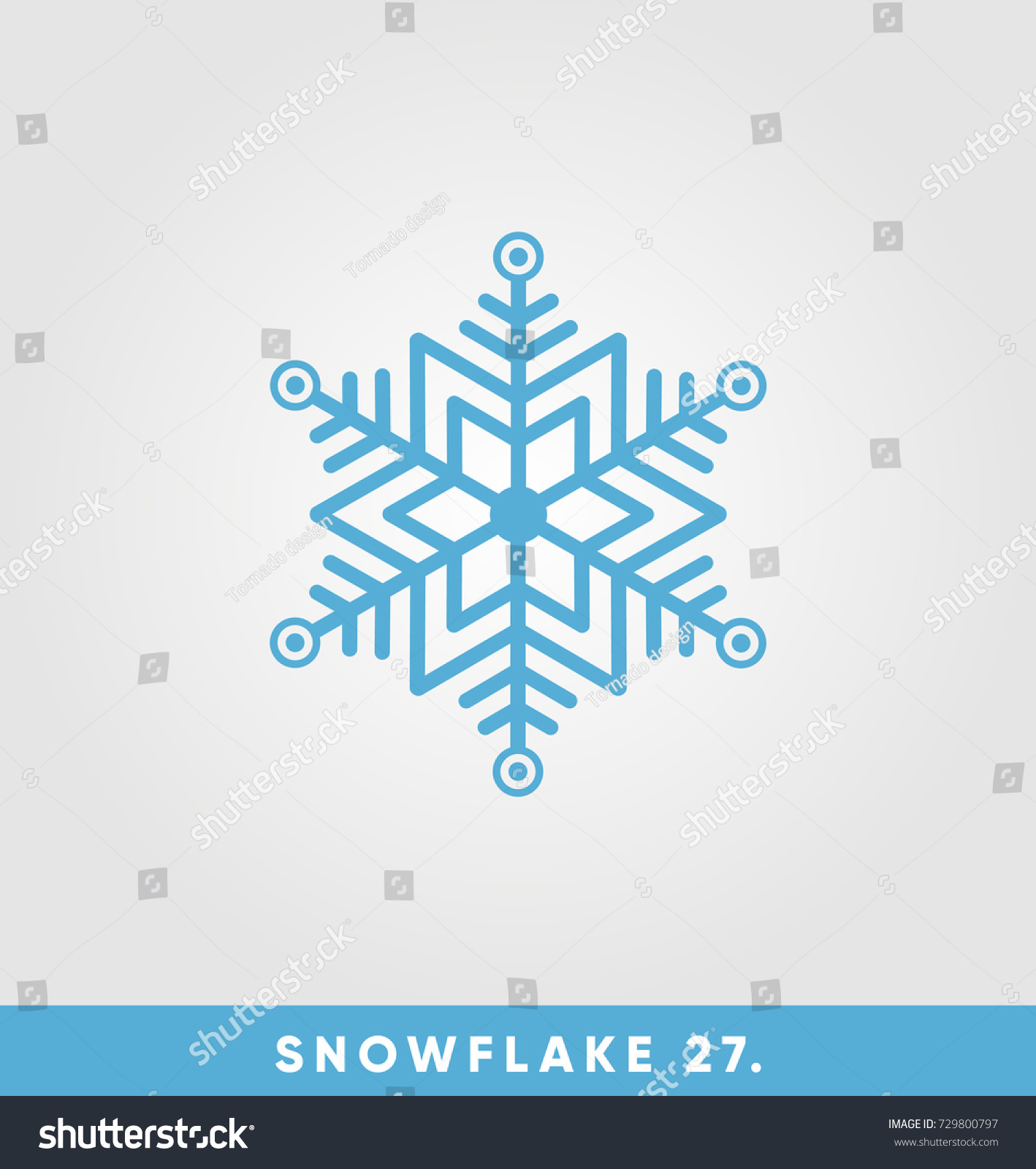 Snowflake Vector Illustration Stock Vector (Royalty Free) 729800797 ...