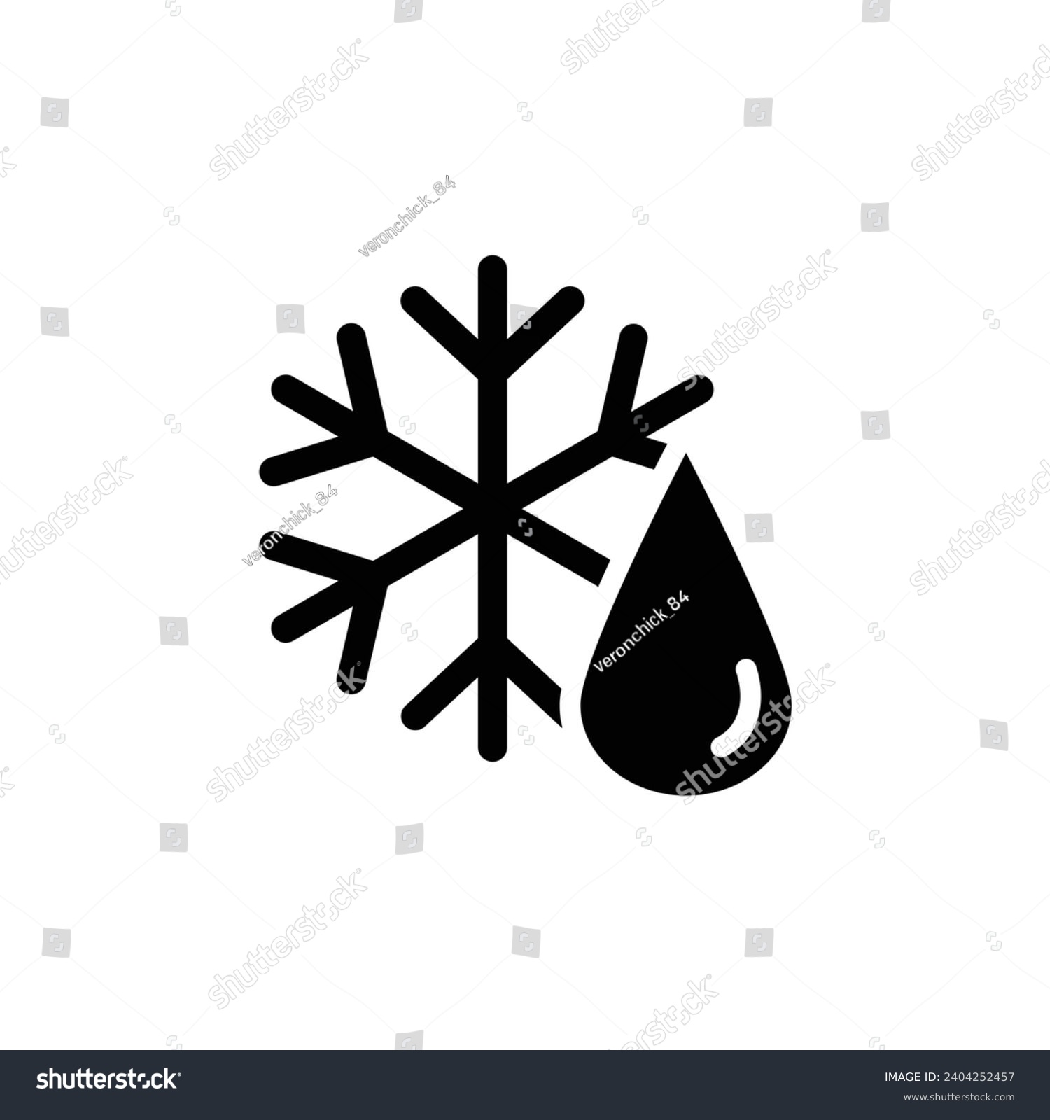 recommend clip art: snowflake with water drop icon. melting icon