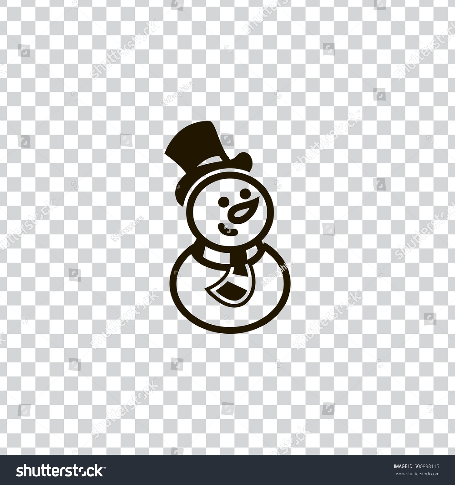 Snowman Vector Clip Art Useful Icon Stock Vector (Royalty Free) 500898115