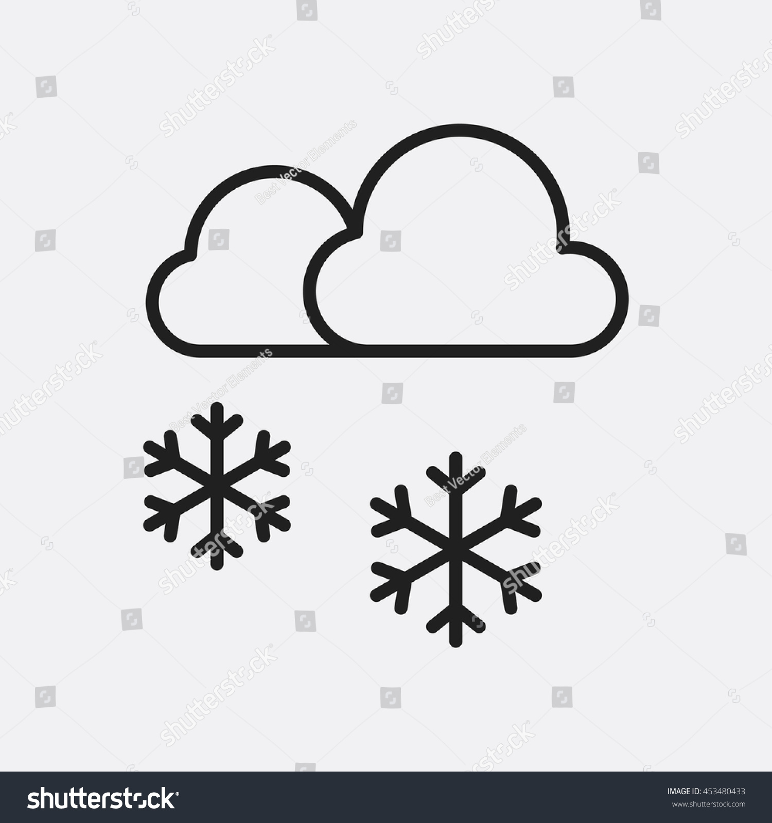 Snowy Weather Symbol Snowy Weather Symbol