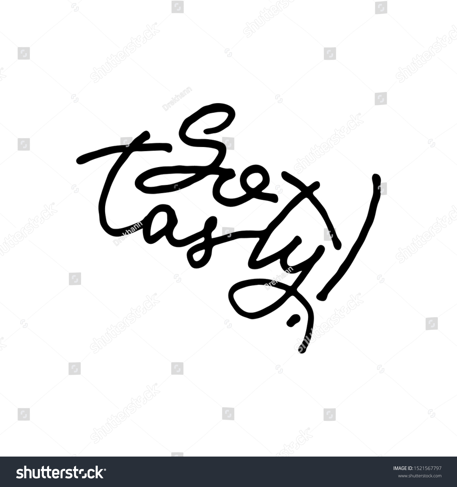 Tasty Text Lettering Scandinavian Style Vector Stock Vector (Royalty ...