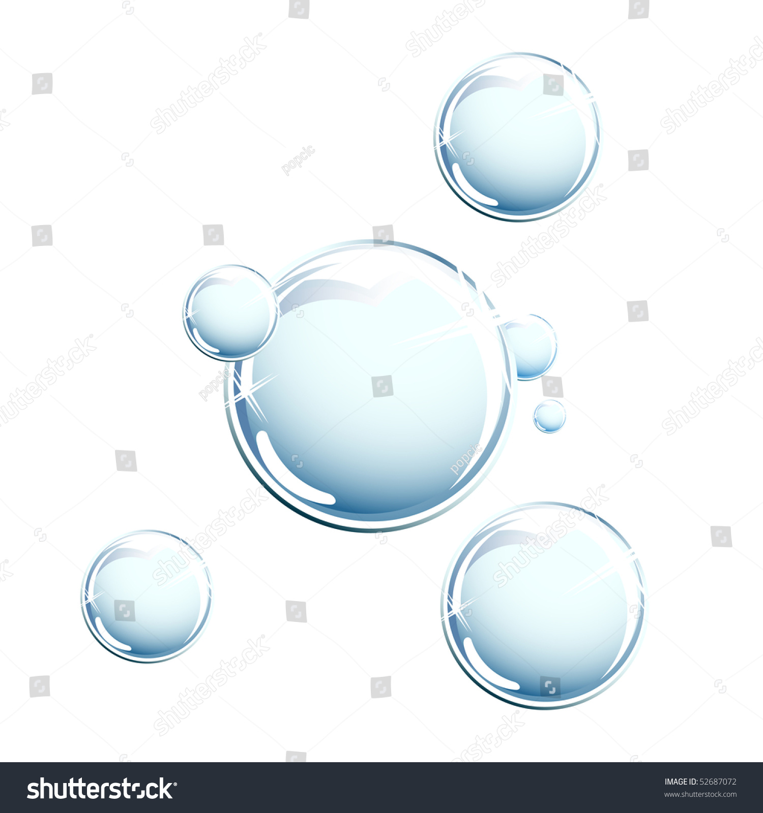 Soap Bubbles Stock Vector Illustration 52687072 : Shutterstock