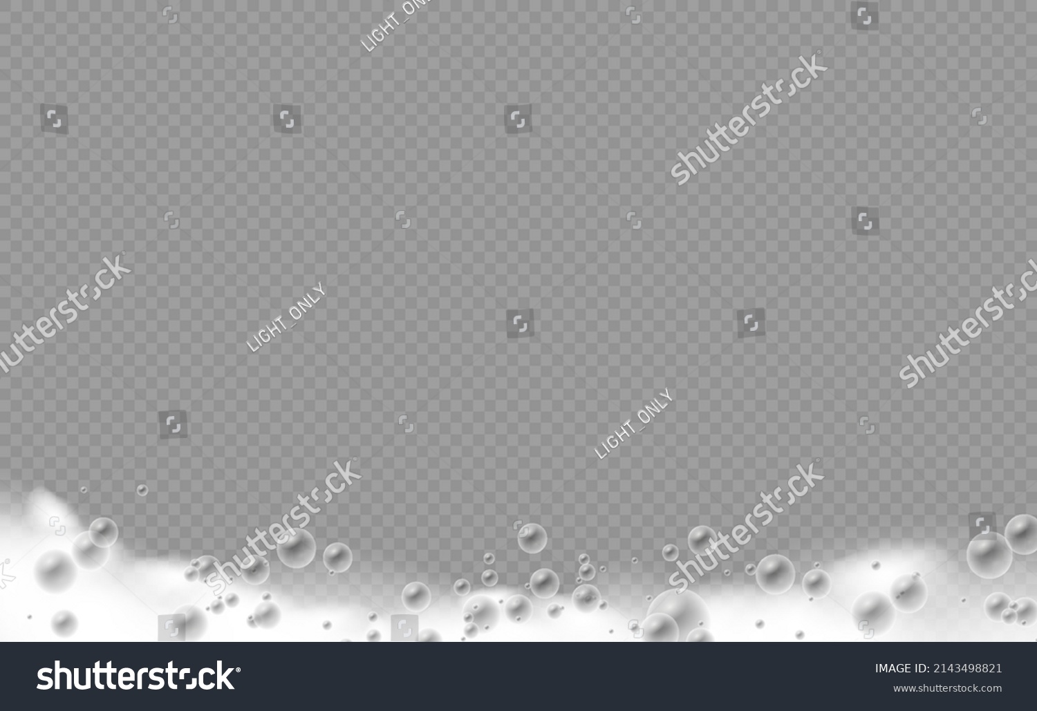 Soap Foam Isolated On Transparent Background Stock Vector (Royalty Free ...