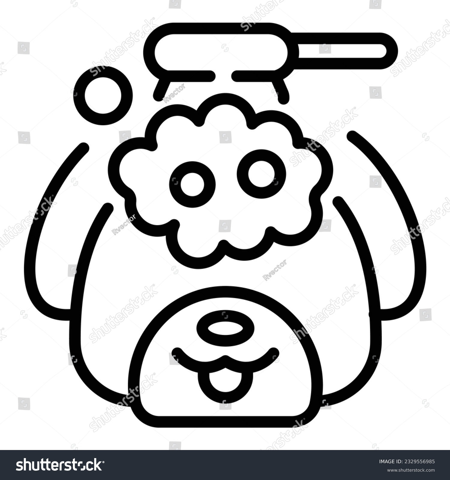 SVG of Soap shower pet icon outline vector. Dog spa. Grooming wash svg