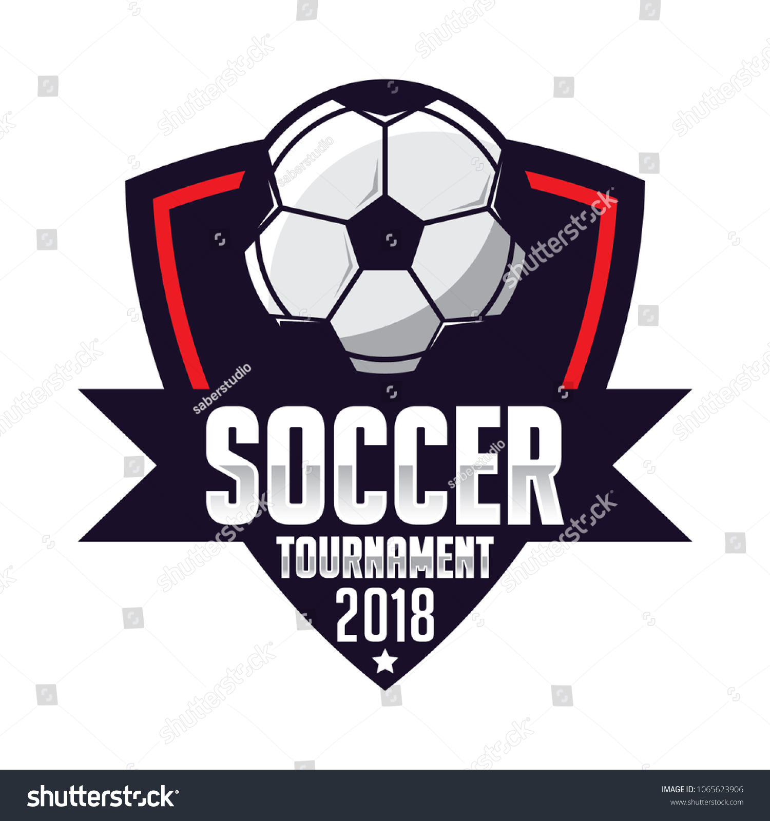 Soccer Badge Football Logo Sport Stock Vector (Royalty Free) 1065623906 ...