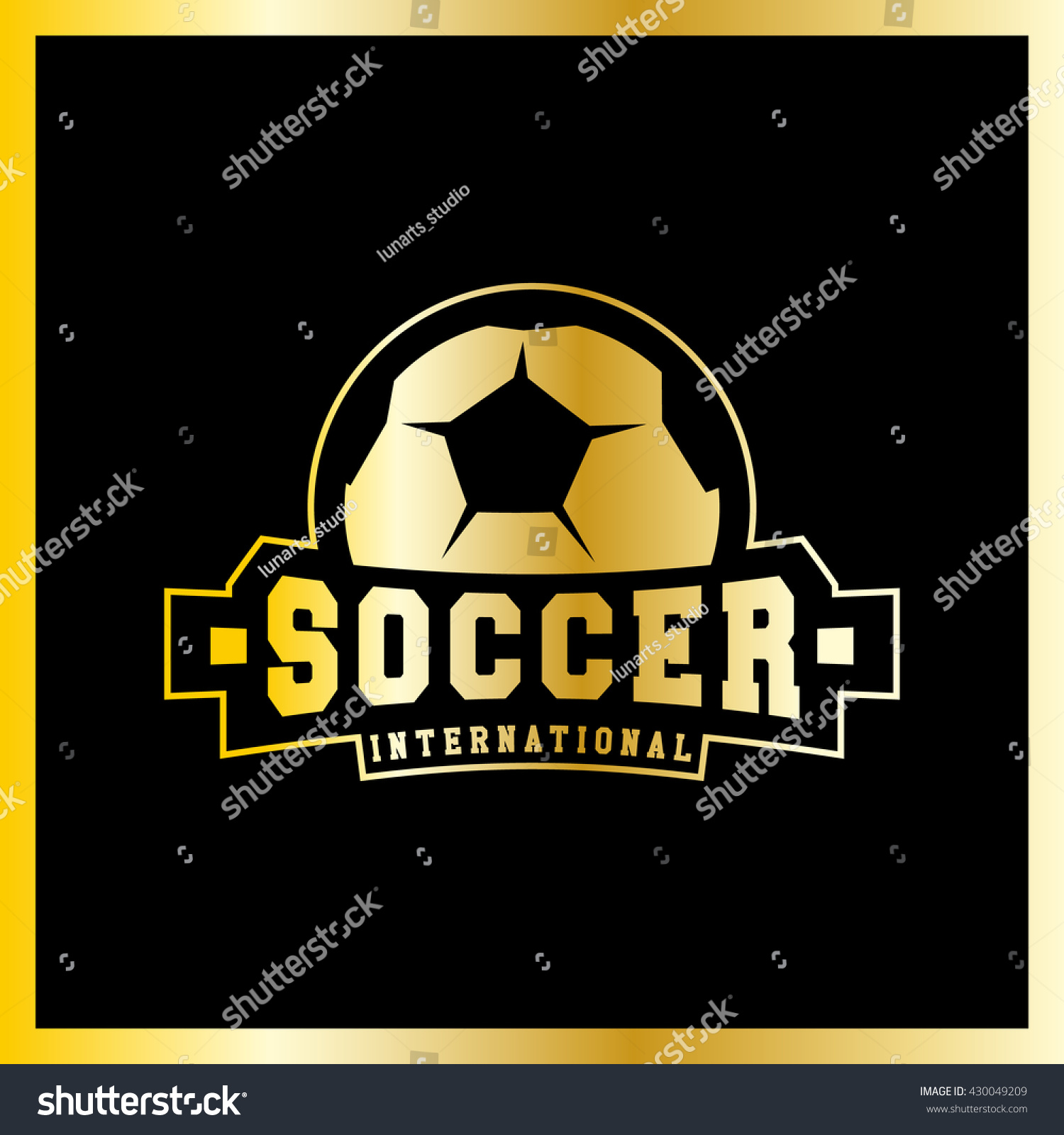 Soccer Badge Logo Template Designfootball Teamvector Stock Vector ...