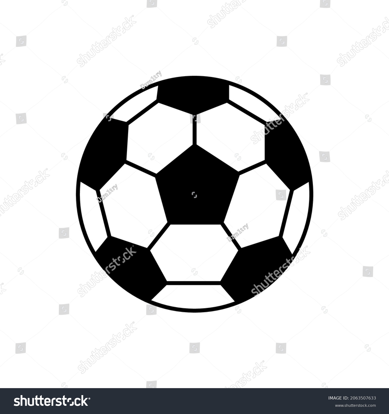 Soccer Ball Black Icon Clipart Image Stock Vector (Royalty Free) 2063507633