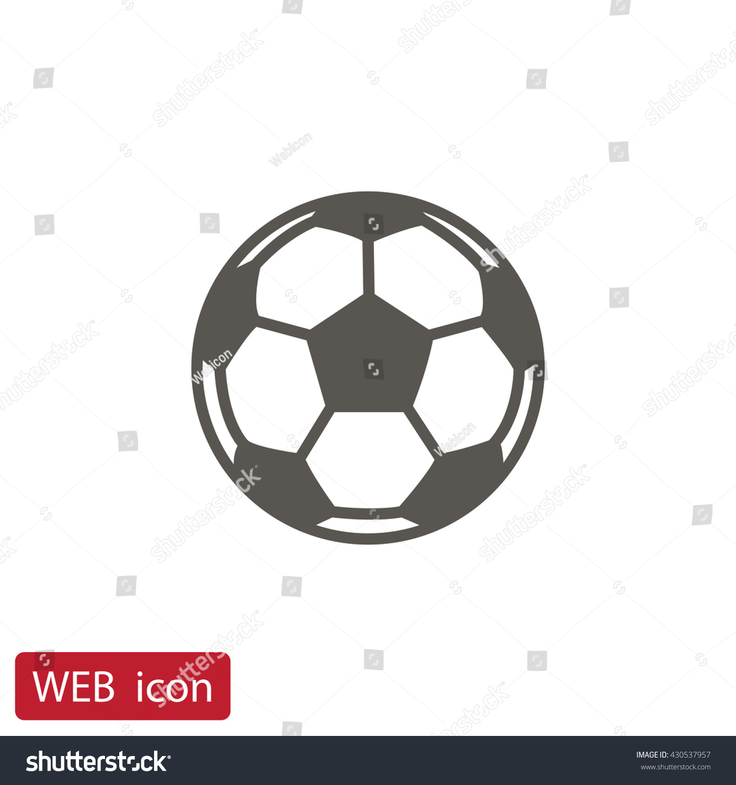 Soccer Ball Icon Stock Vector (Royalty Free) 430537957 | Shutterstock