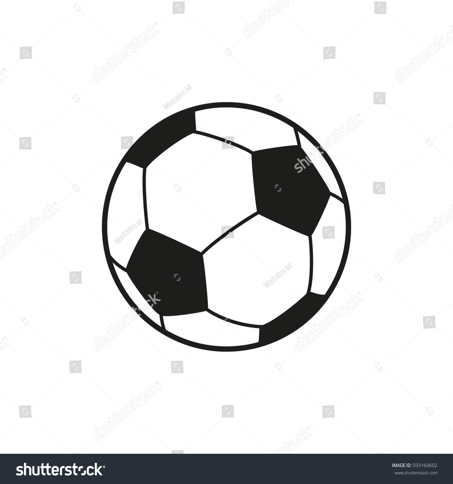 Soccer Ball Icon Football Ball Isolated Stock Vector (Royalty Free ...