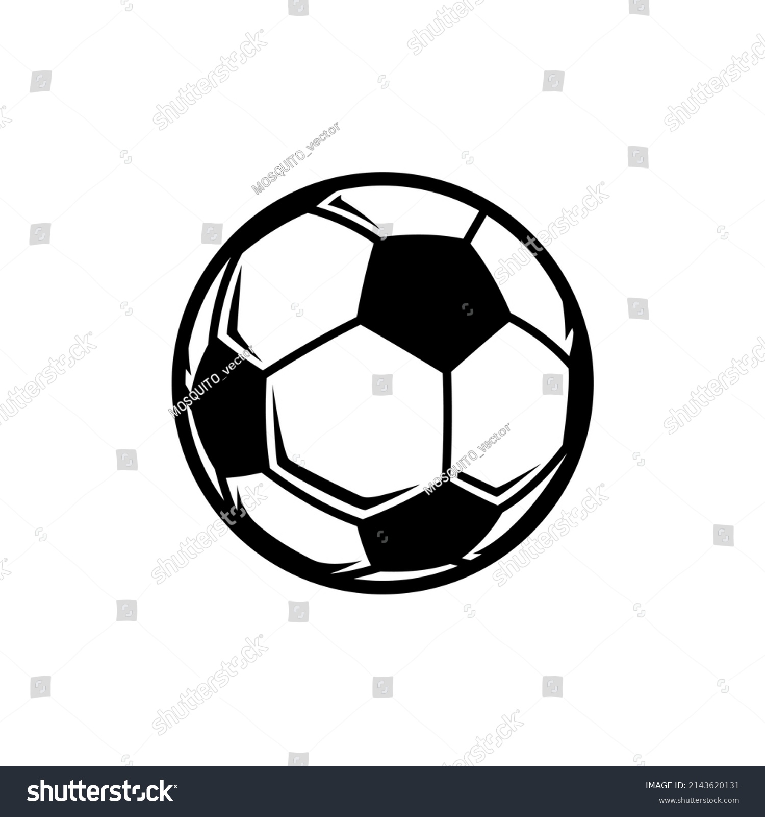 Soccer Ball Icon Soccer Ball Black Stock Vector (Royalty Free ...