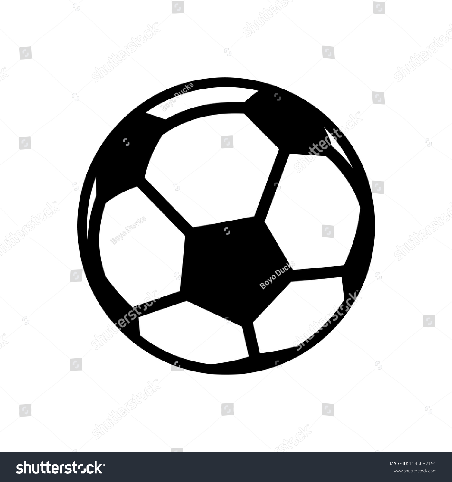 Soccer Ball Icon Templates Stock Vector (Royalty Free) 1195682191 ...