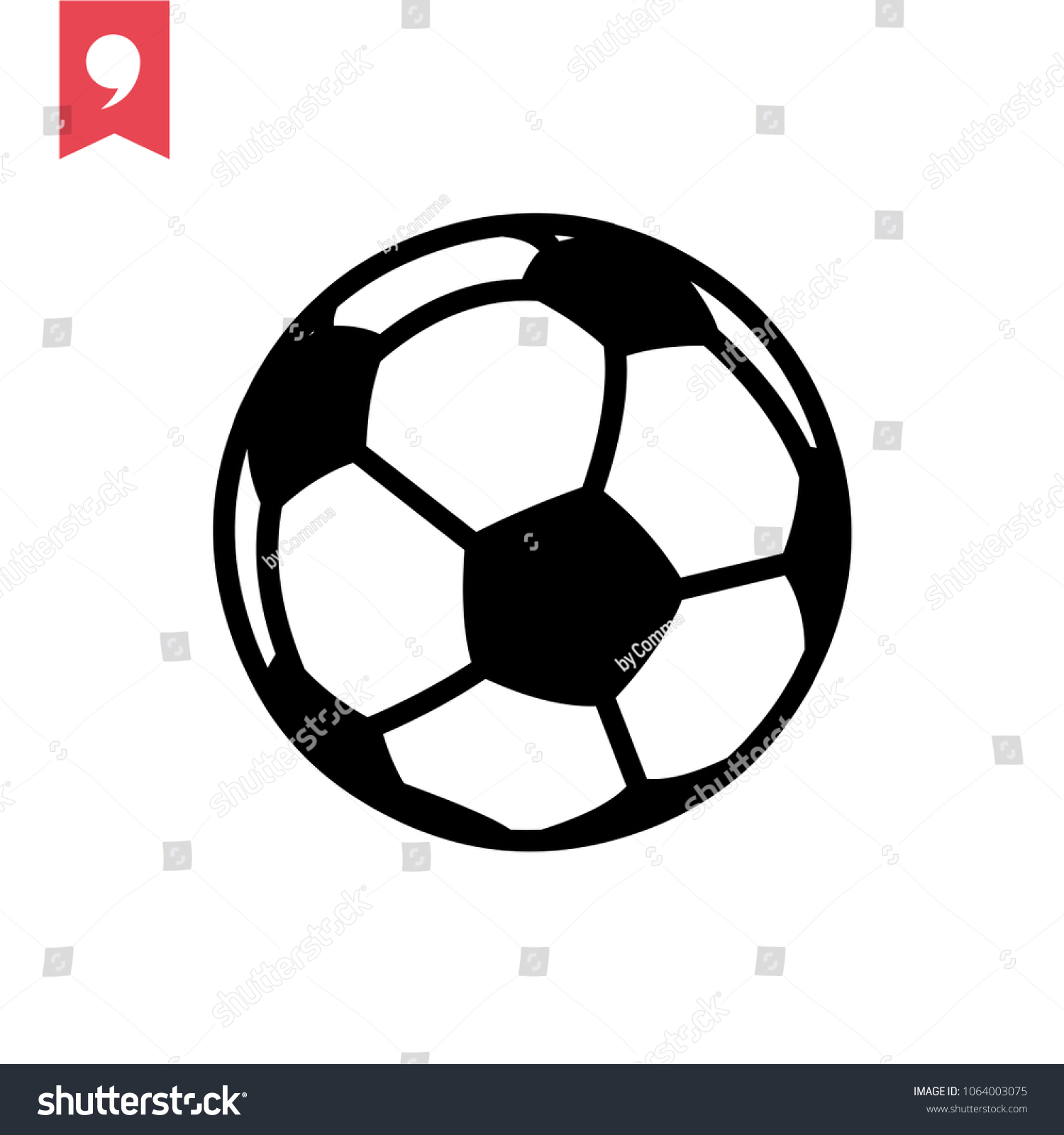 Soccer Ball Association Football Flat Vector Stock Vector (Royalty Free ...