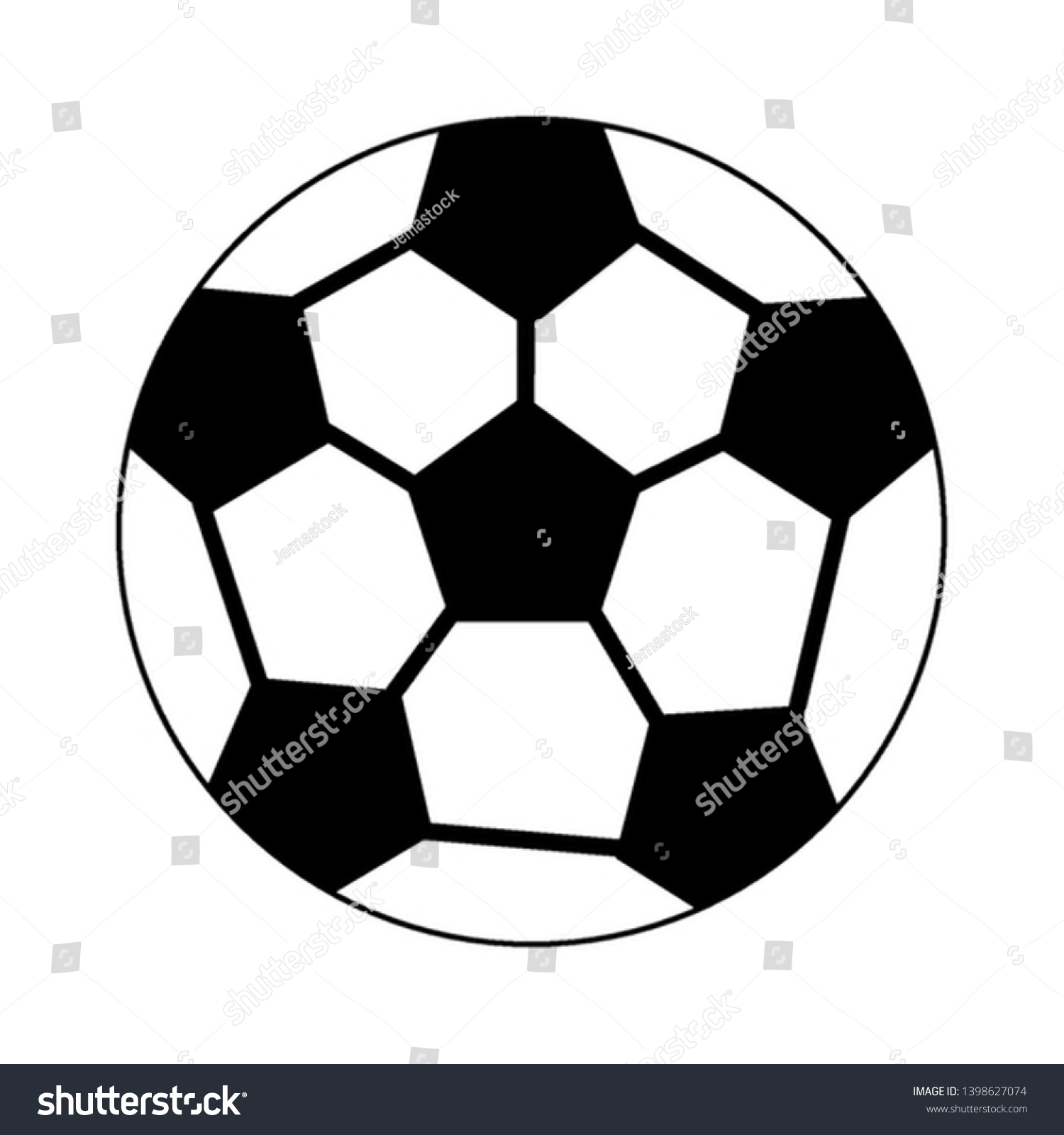 Soccer Ball Sport Cartoon Black White Stock Vector (Royalty Free ...