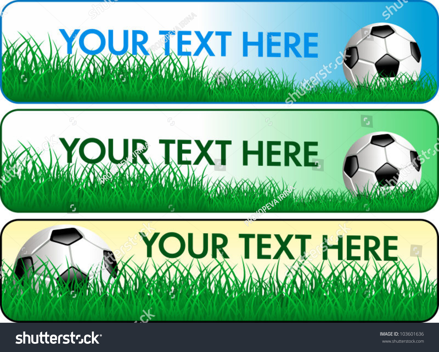 Soccer Banner Stock Vector 103601636 - Shutterstock