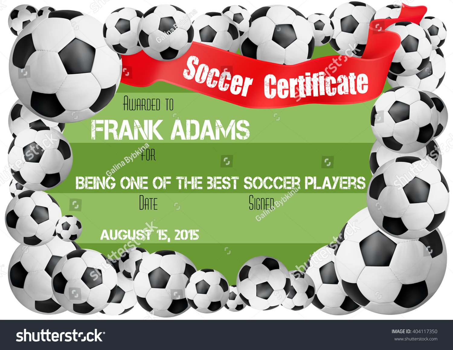 Soccer Certificate Template Football Ball Icons Stock Vector For Soccer Certificate Template