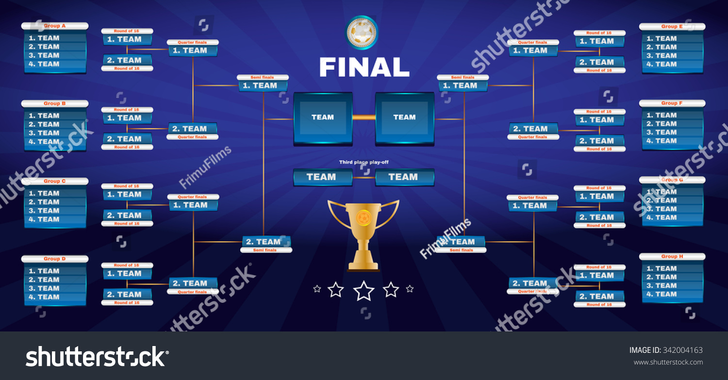 Soccer Champions Final Scoreboard Template On Dark Backdrop. Sports ...